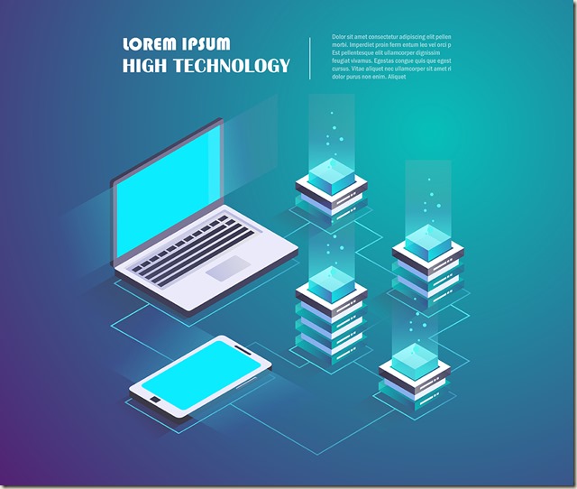 Blockchain technology isometric