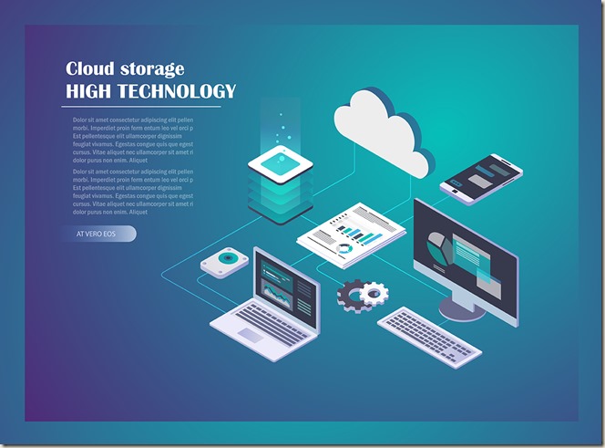 Cloud Hosting Network concept